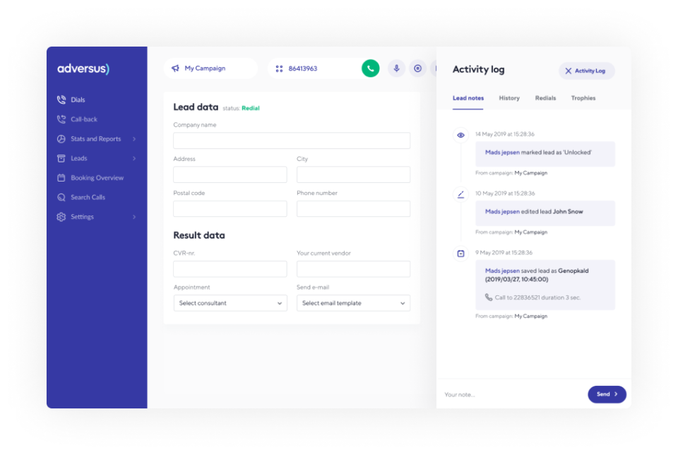 screenshot of Adversus