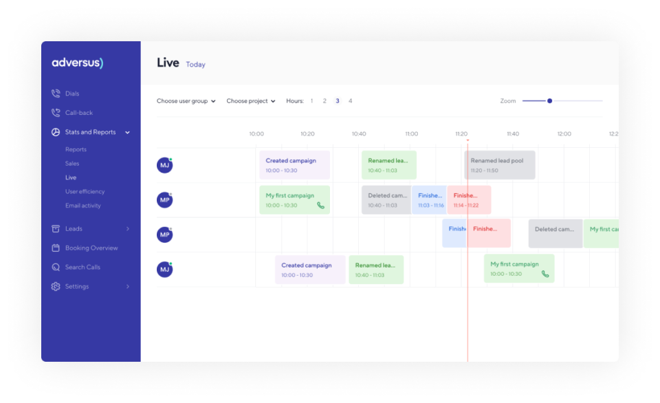 screenshot of Adversus