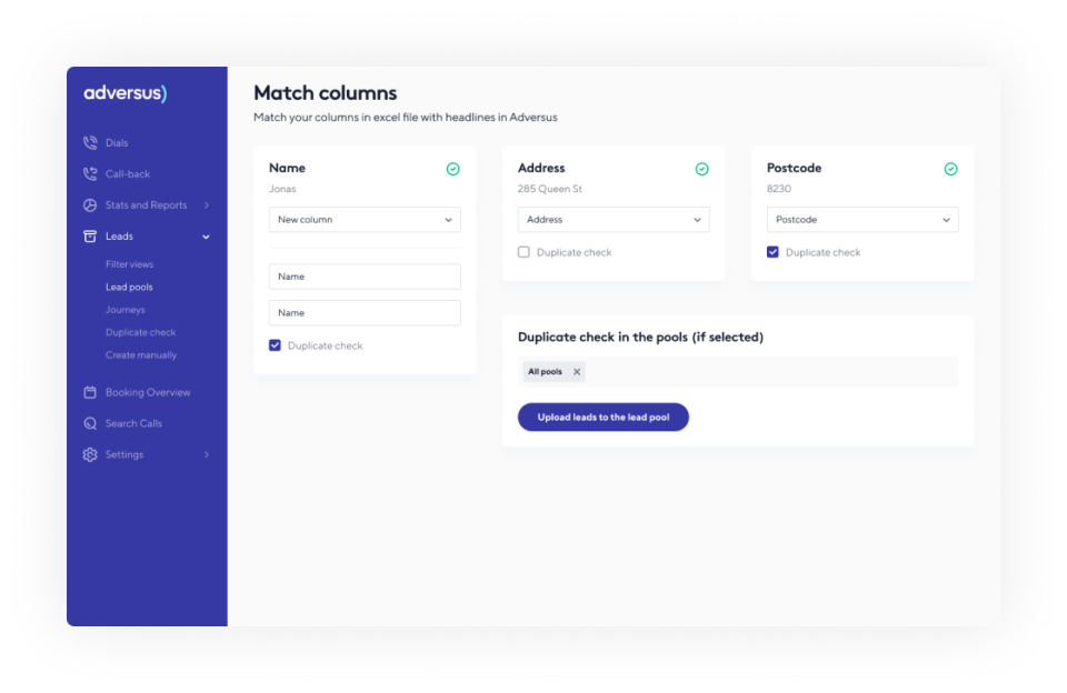 screenshot of Adversus