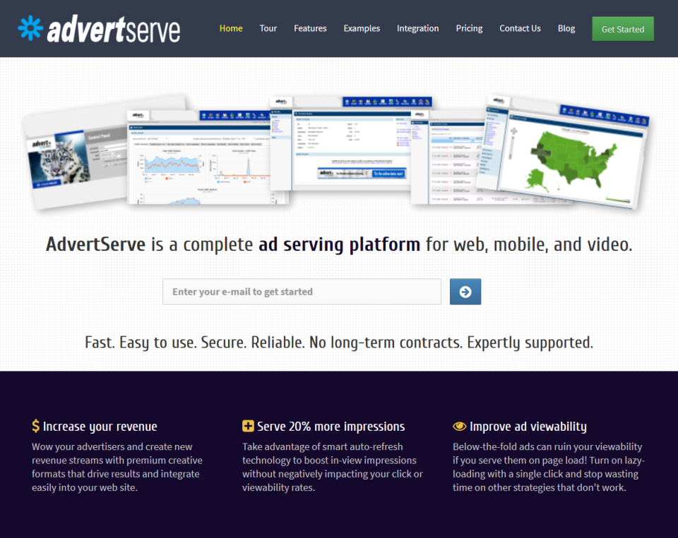 screenshot of AdvertServe