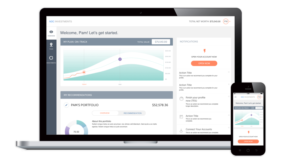 screenshot of AdvisorEngine