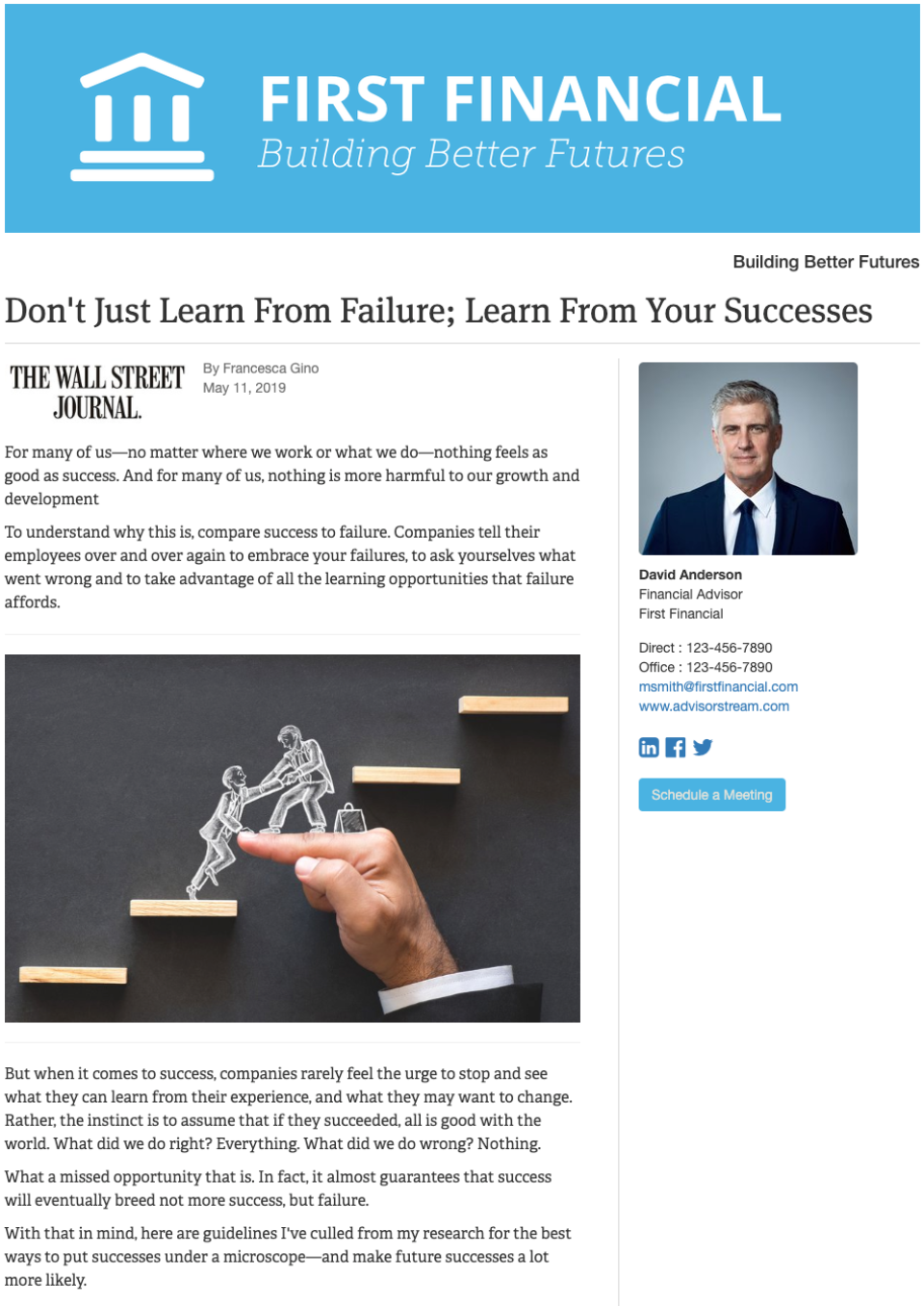 screenshot of AdvisorStream