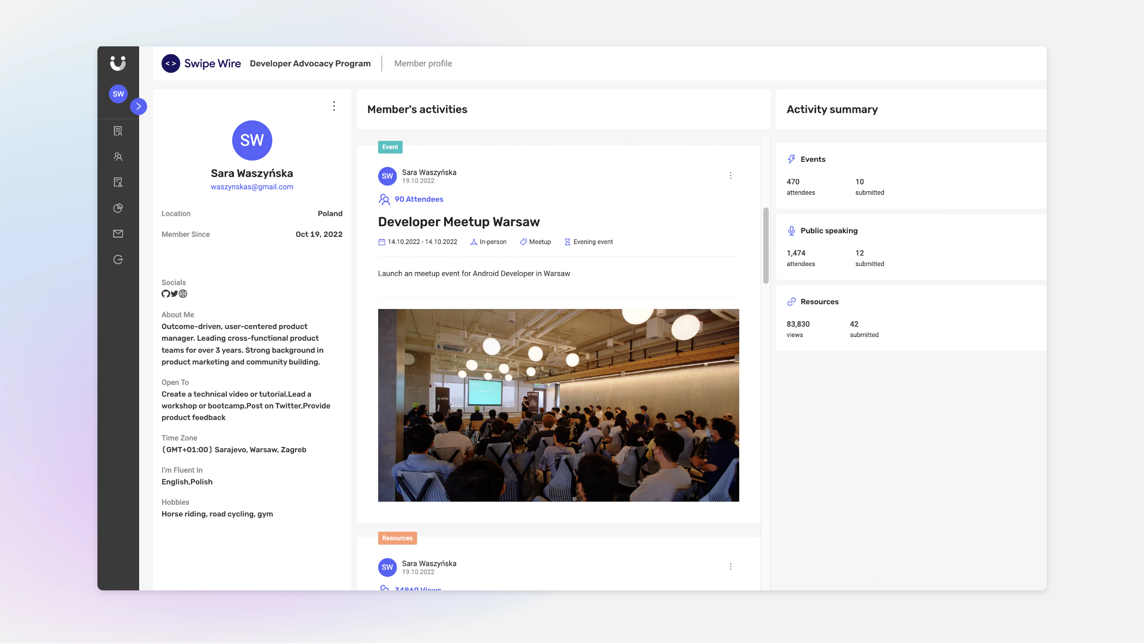 screenshot of Advocu