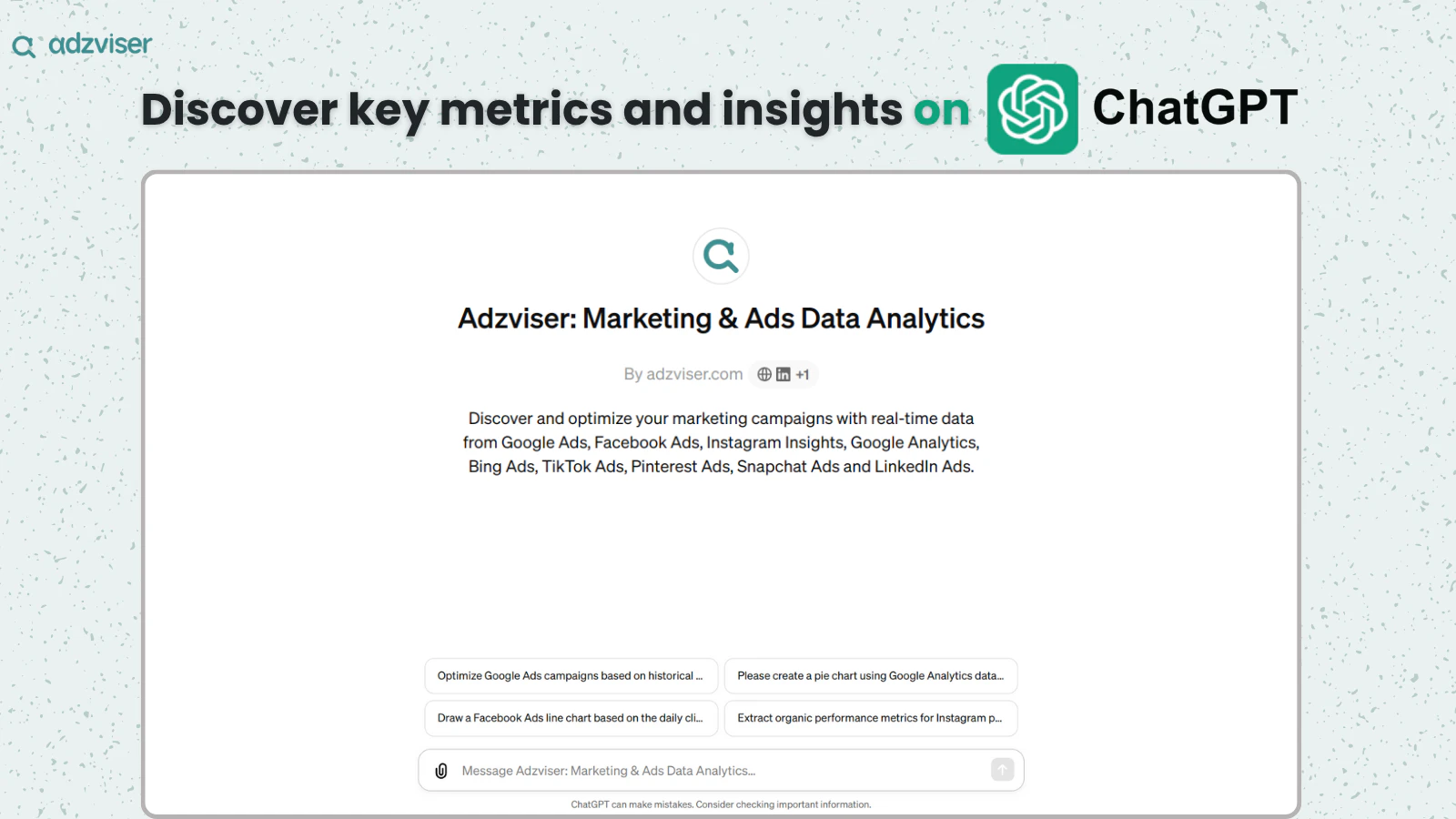 screenshot of Adzviser