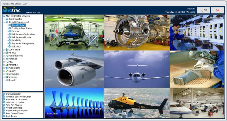 screenshot of Aerotrac