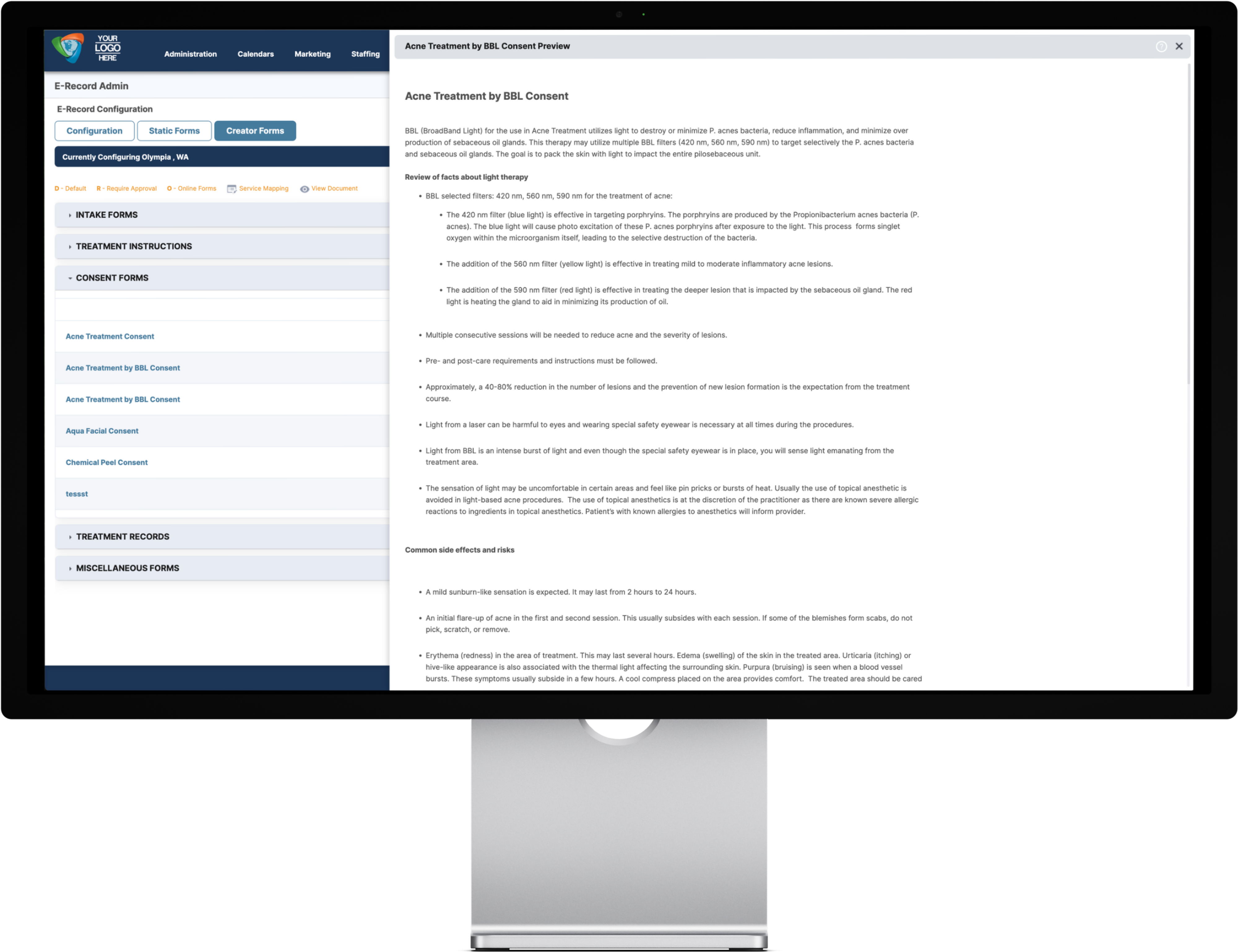 screenshot of AestheticsPro