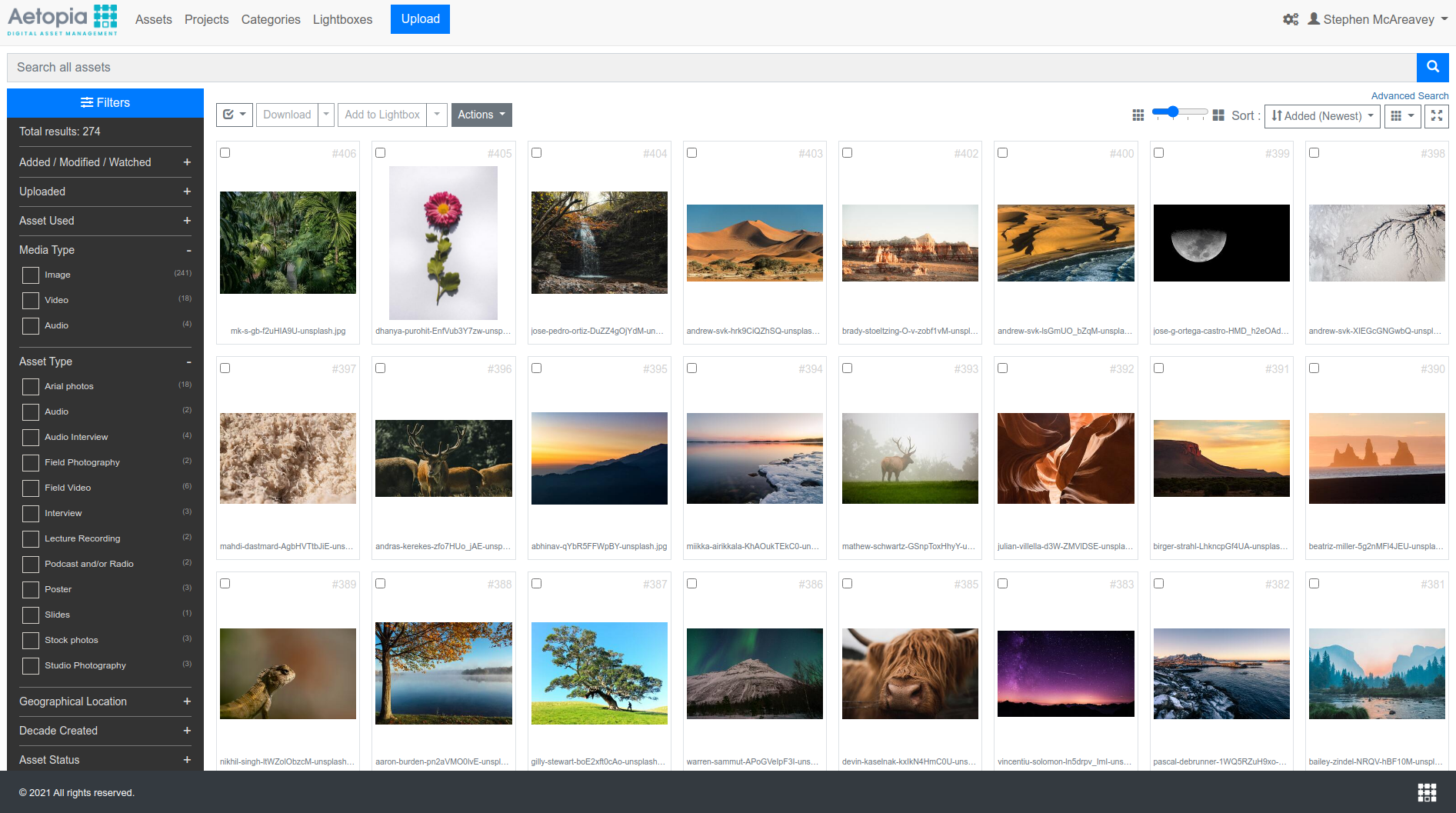 screenshot of Aetopia