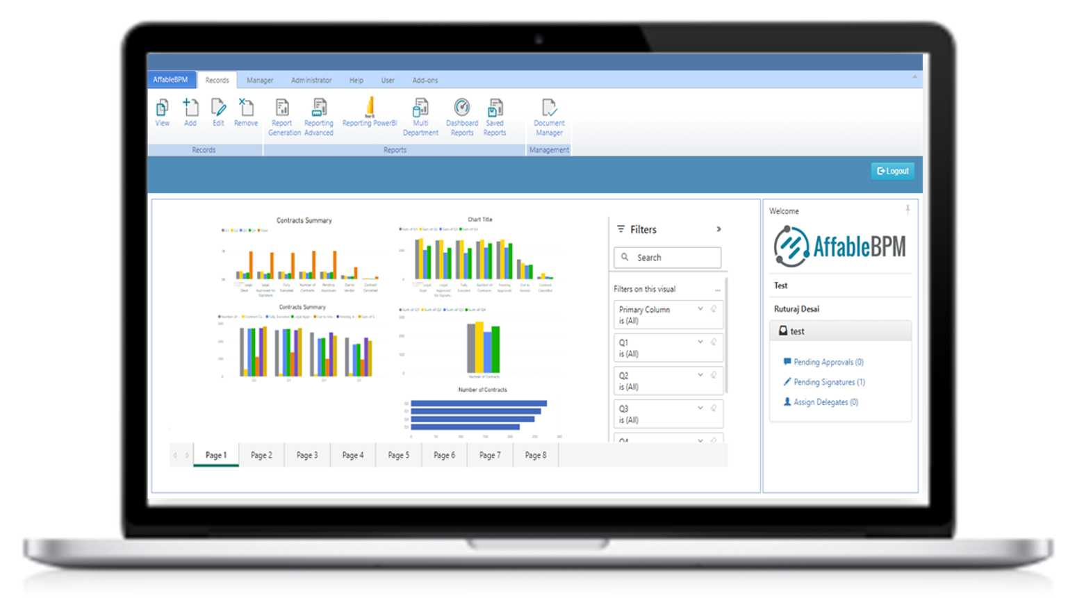 screenshot of AffableBPM