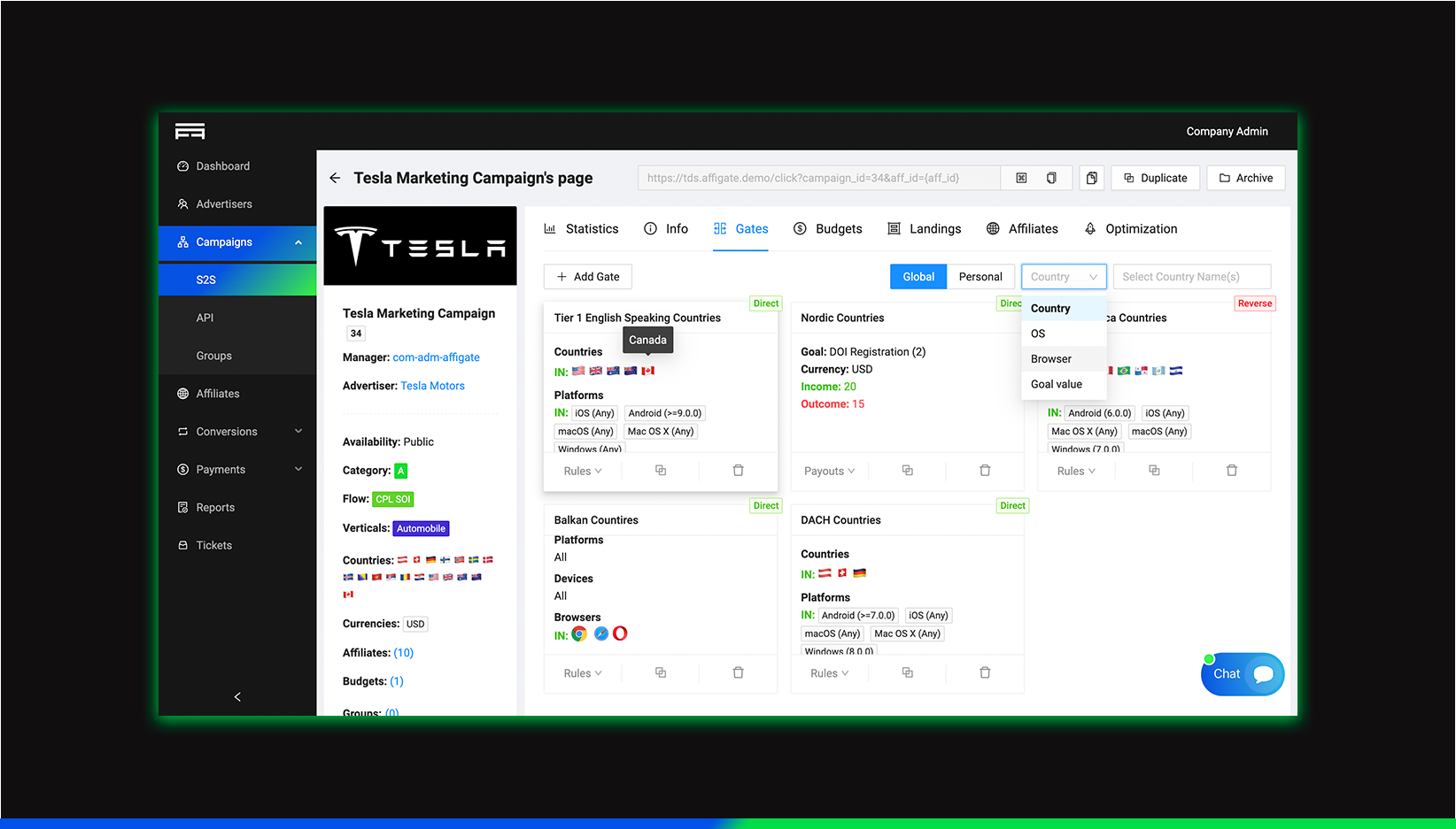 screenshot of Affigate