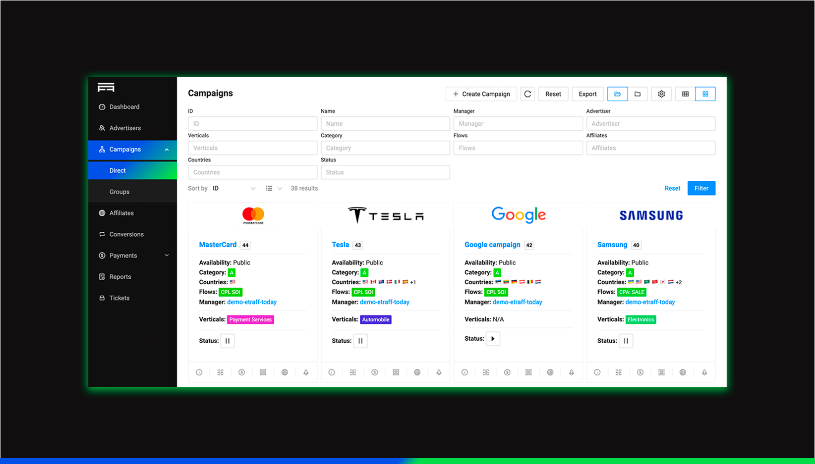 screenshot of Affigate