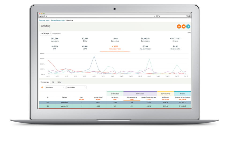 screenshot of Affilae