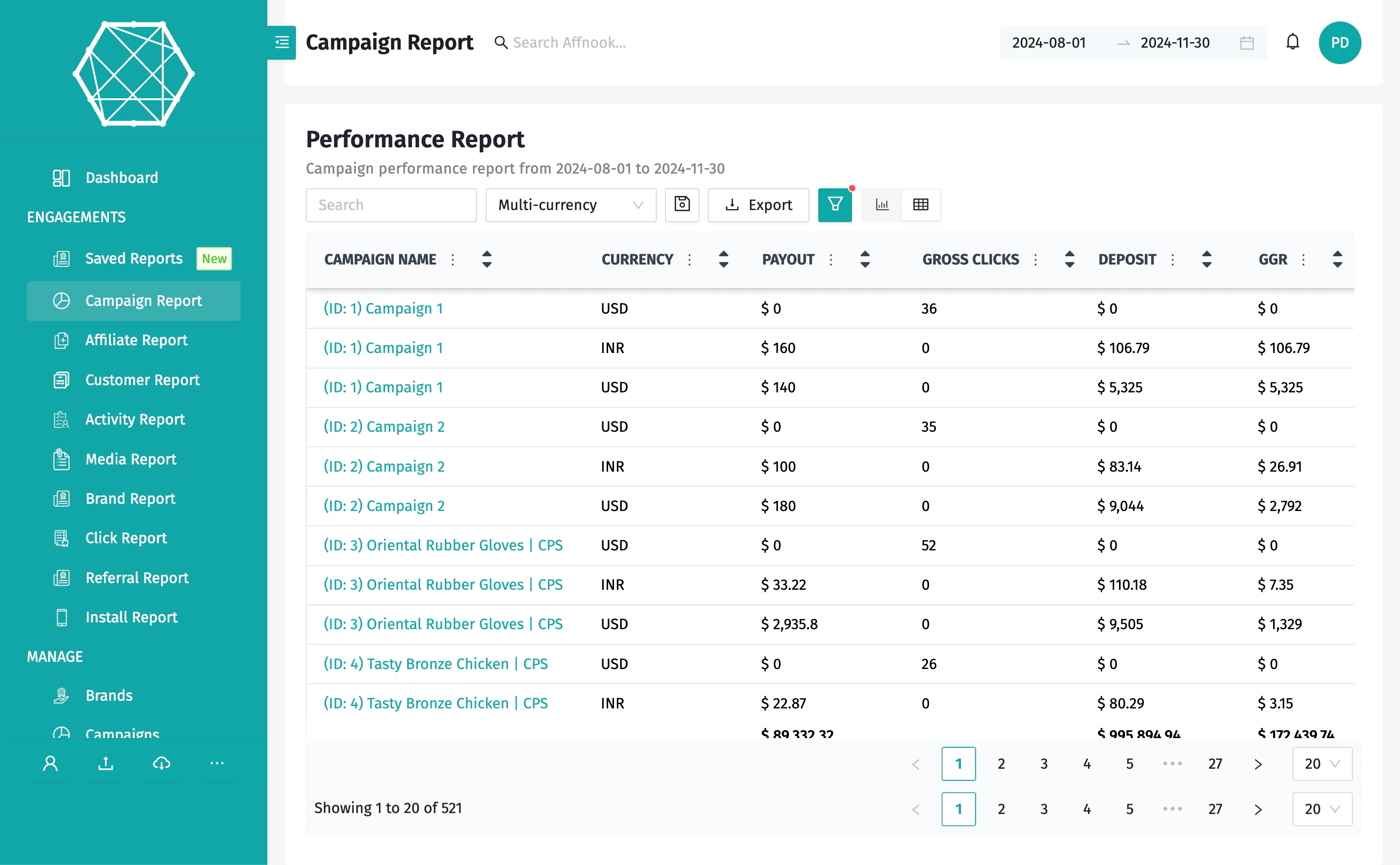 screenshot of Affnook