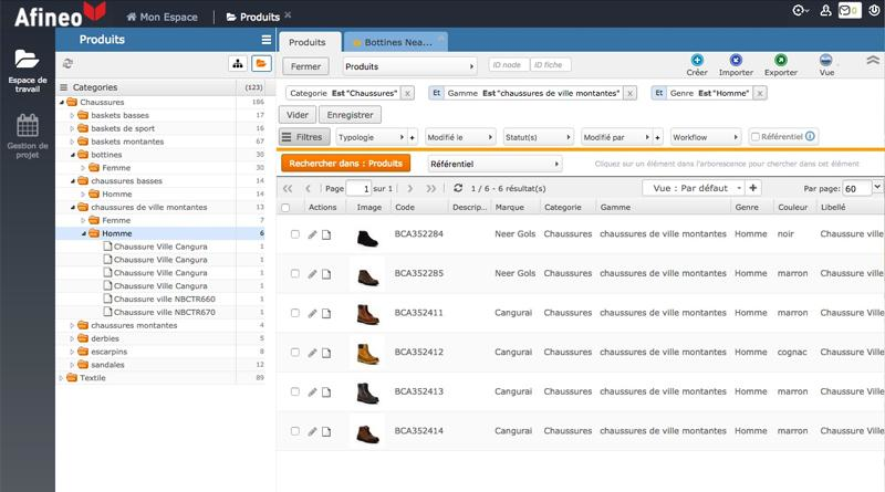screenshot of Afineo