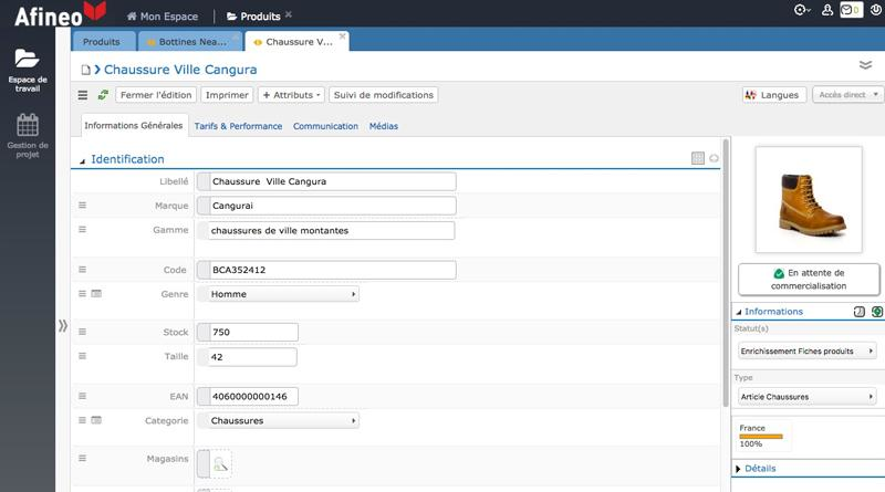 screenshot of Afineo