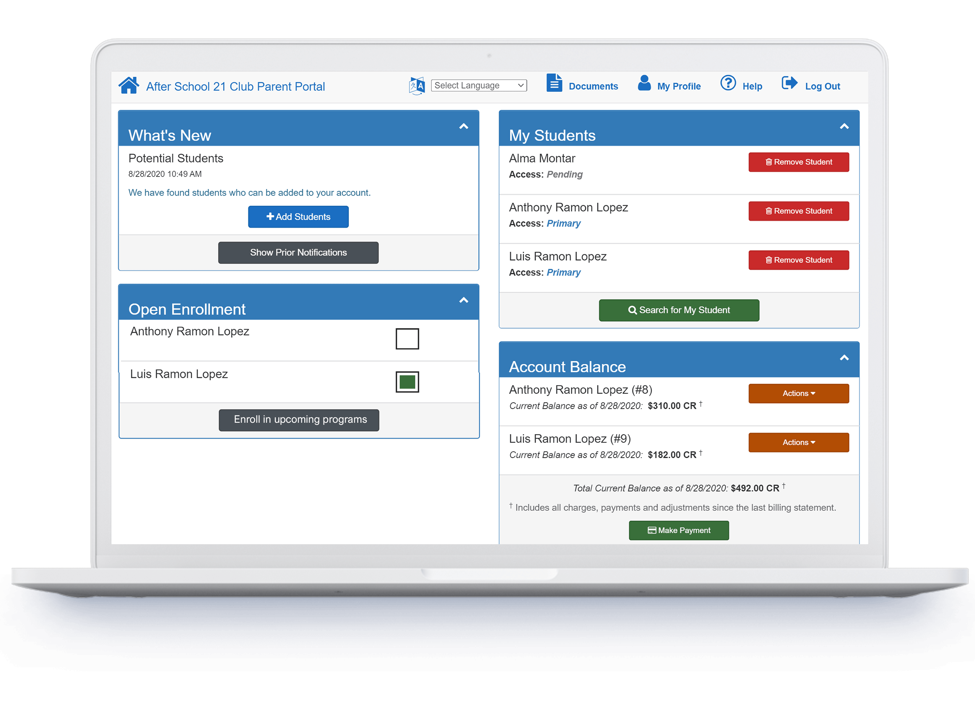 screenshot of AfterSchool21