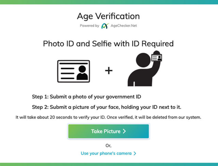 screenshot of AgeChecker.Net