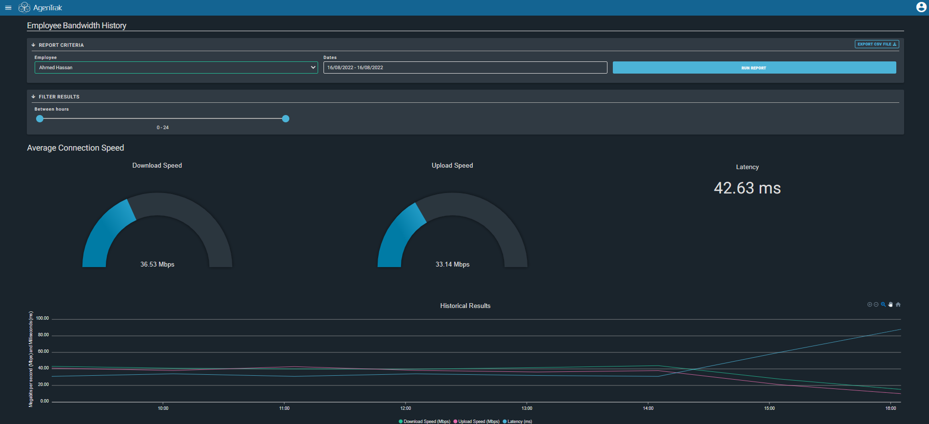 screenshot of AgenTrak