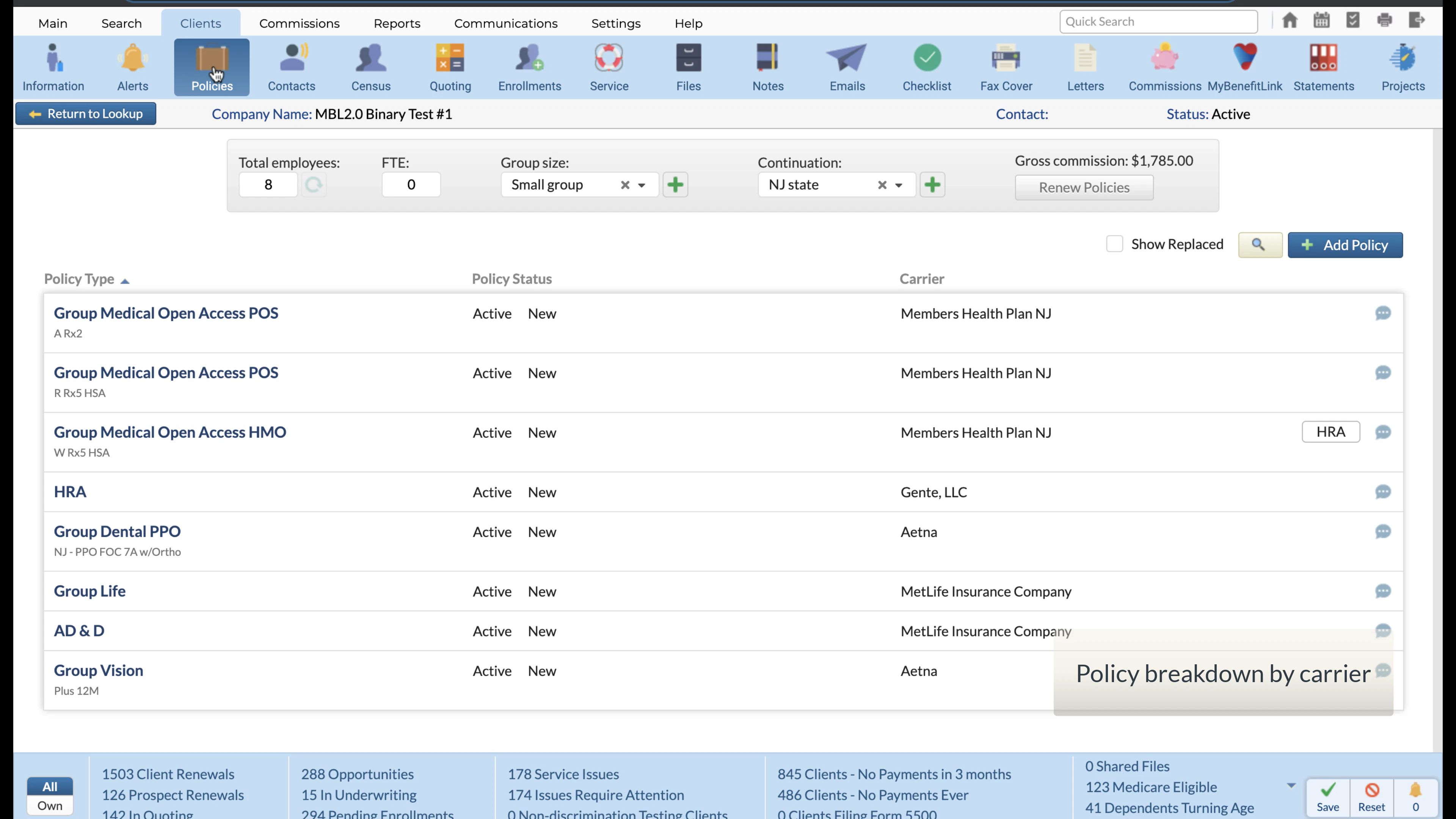screenshot of AgencySmart