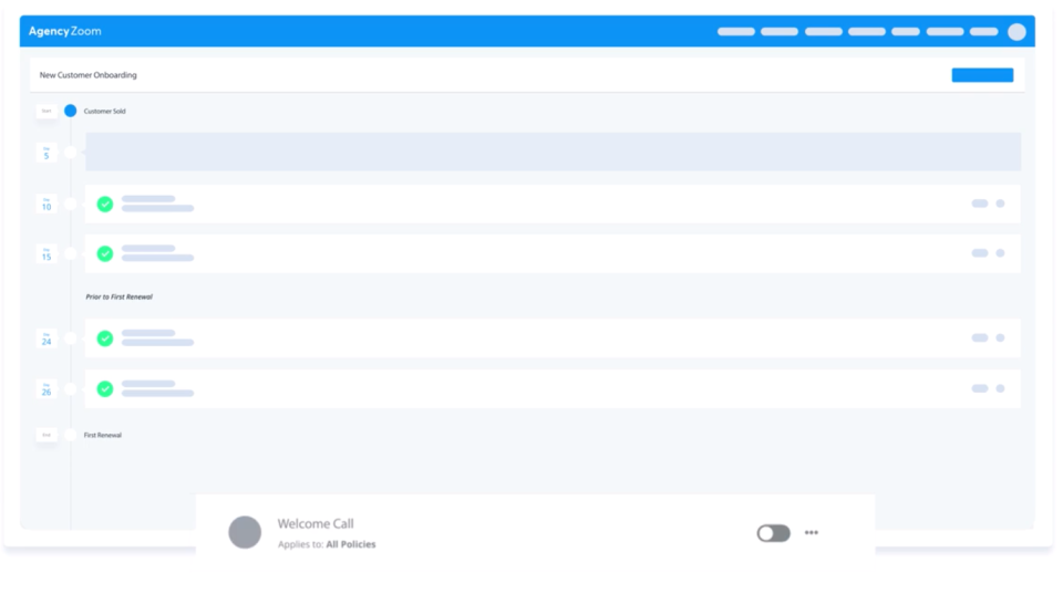 screenshot of AgencyZoom