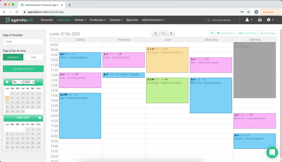 screenshot of AgendaPro