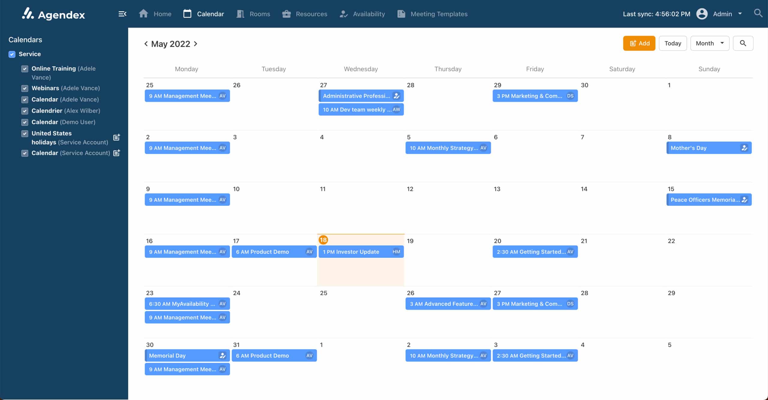 screenshot of Agendex