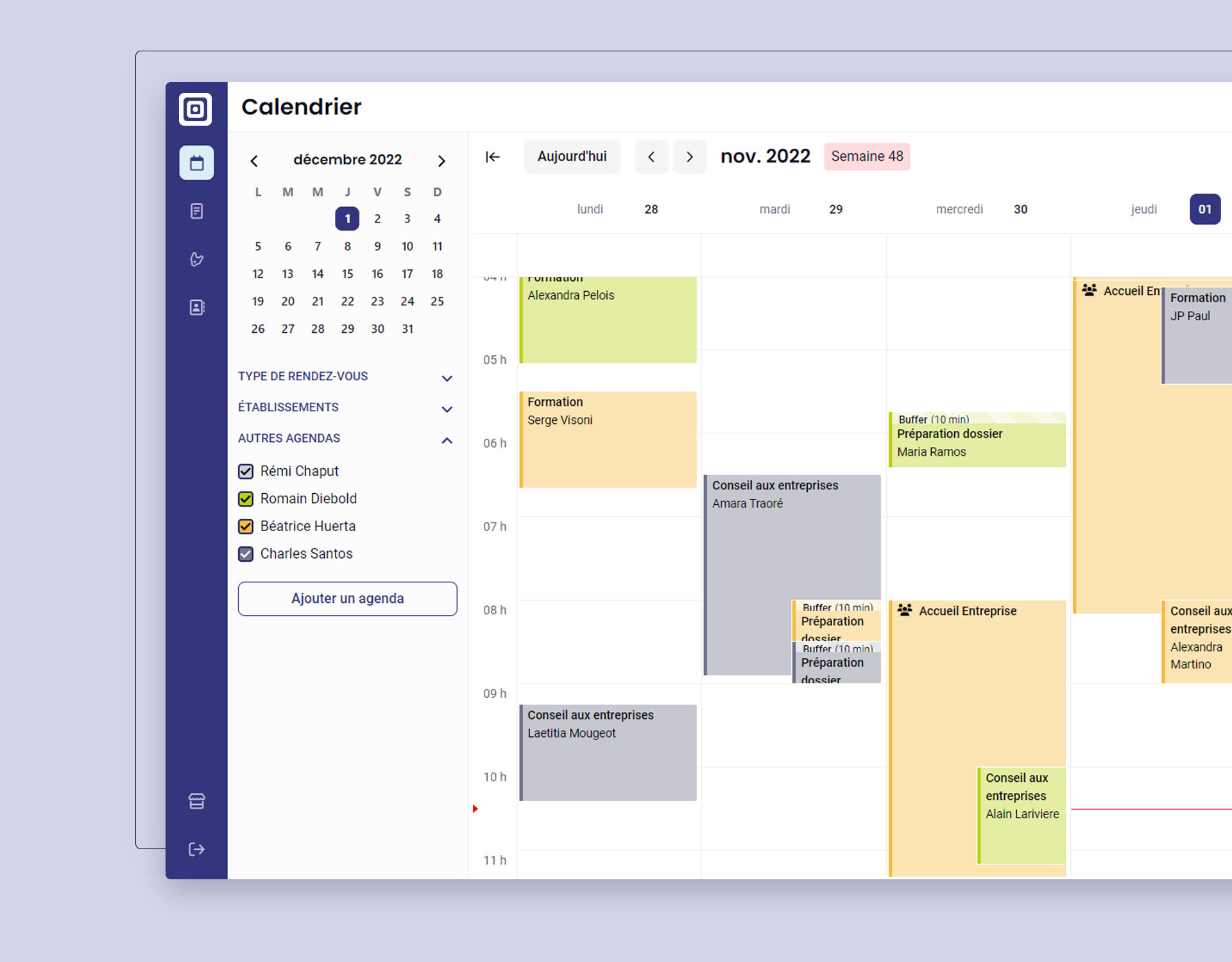 screenshot of Agendize