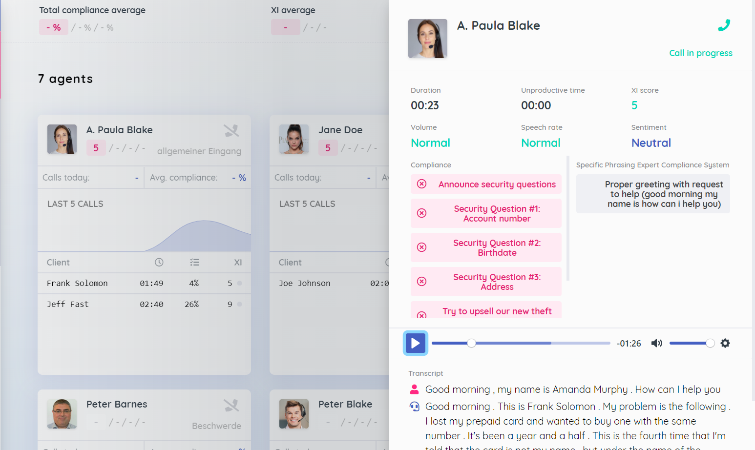 screenshot of AgentAssist