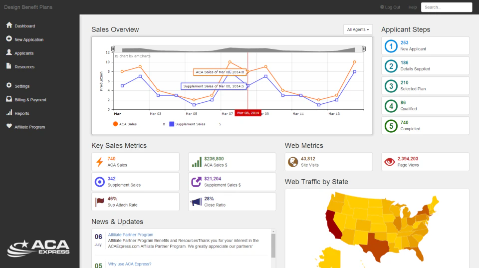 screenshot of AgentExpress