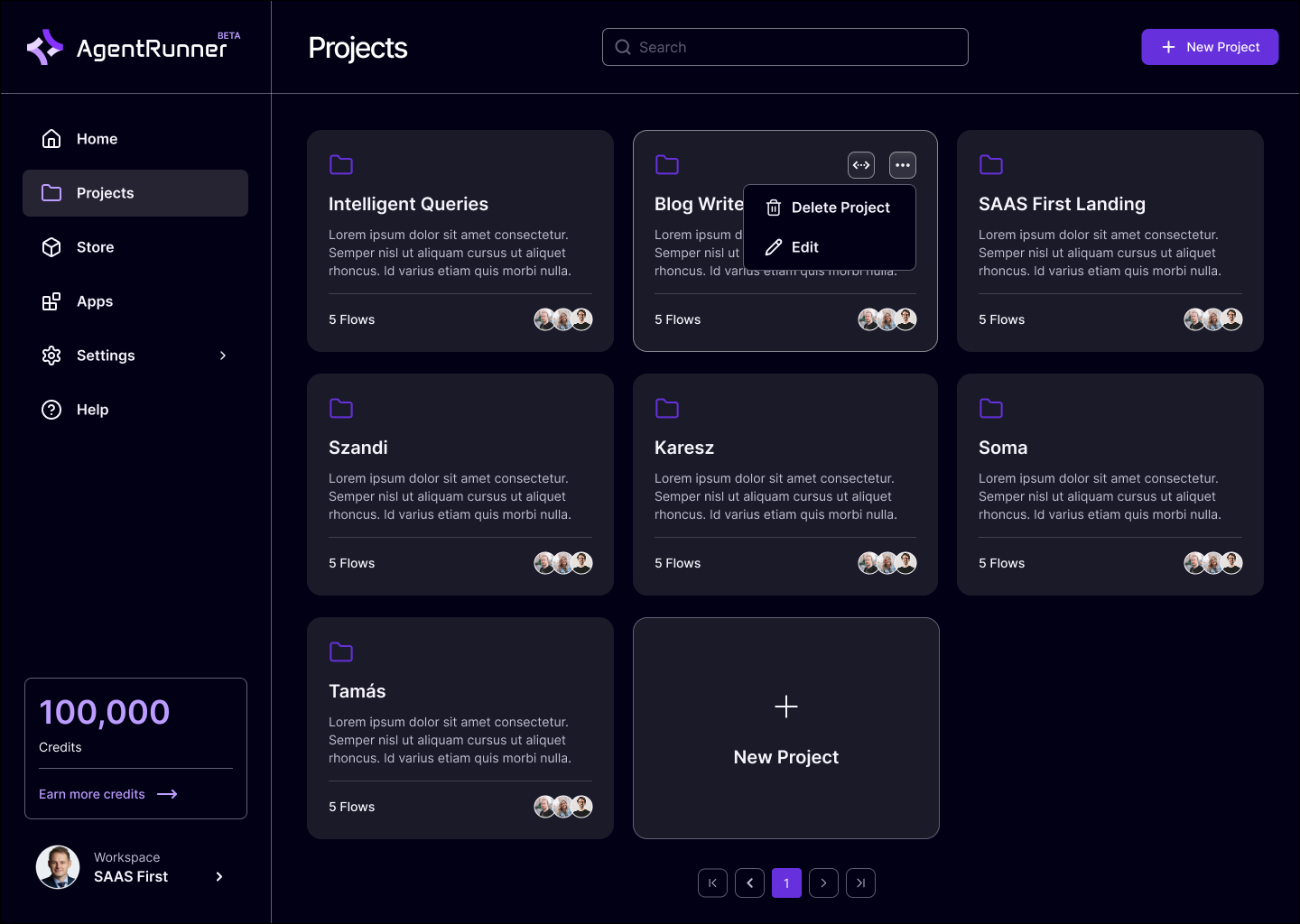 screenshot of AgentRunner