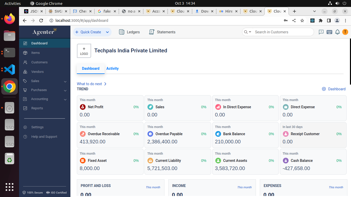 screenshot of AgenterBooks