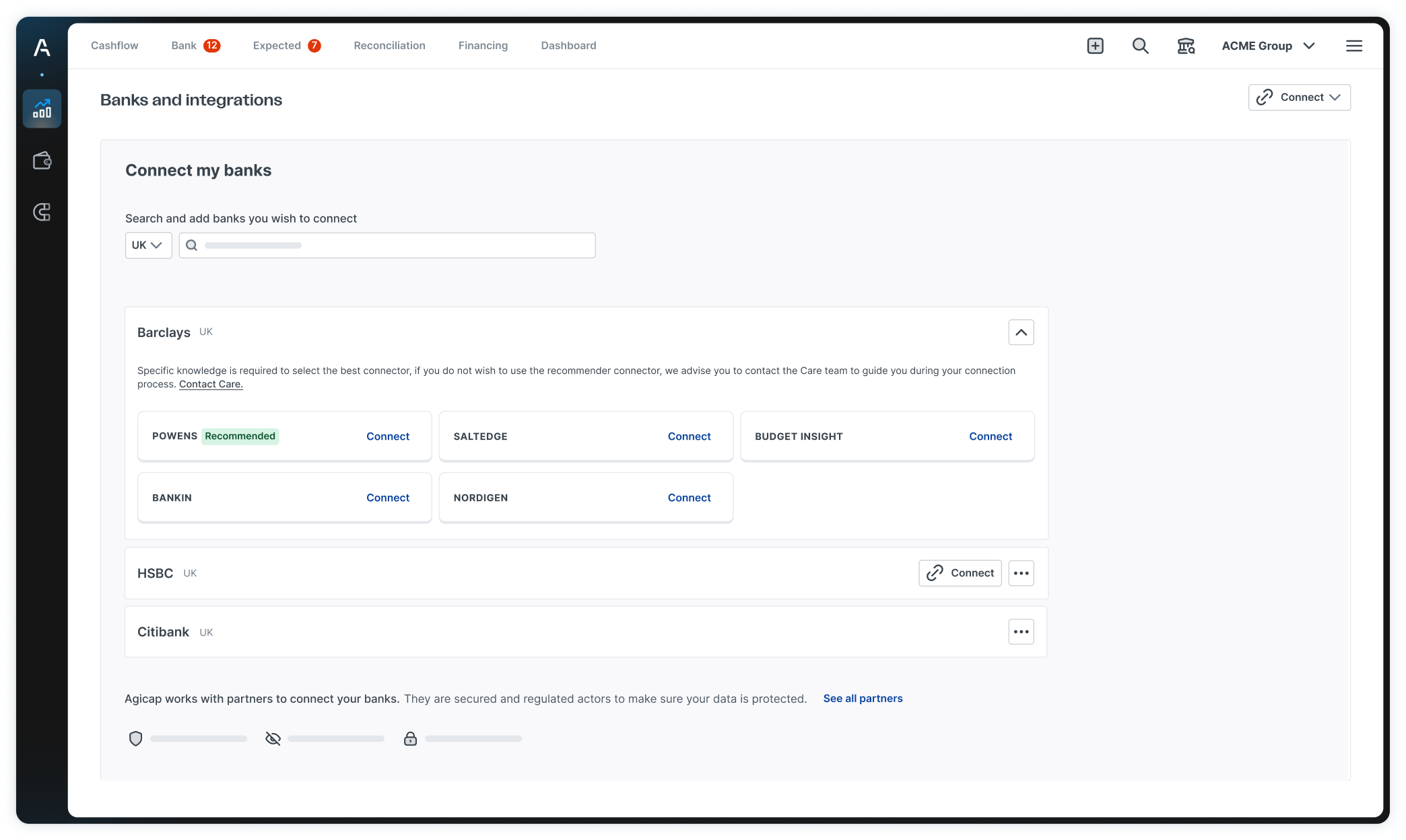 screenshot of Agicap