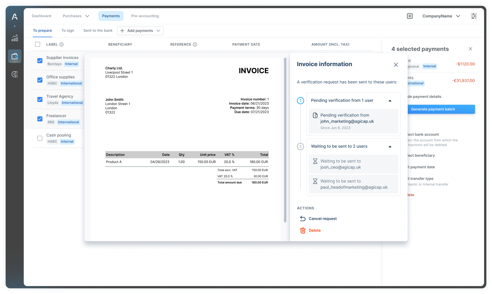 screenshot of Agicap