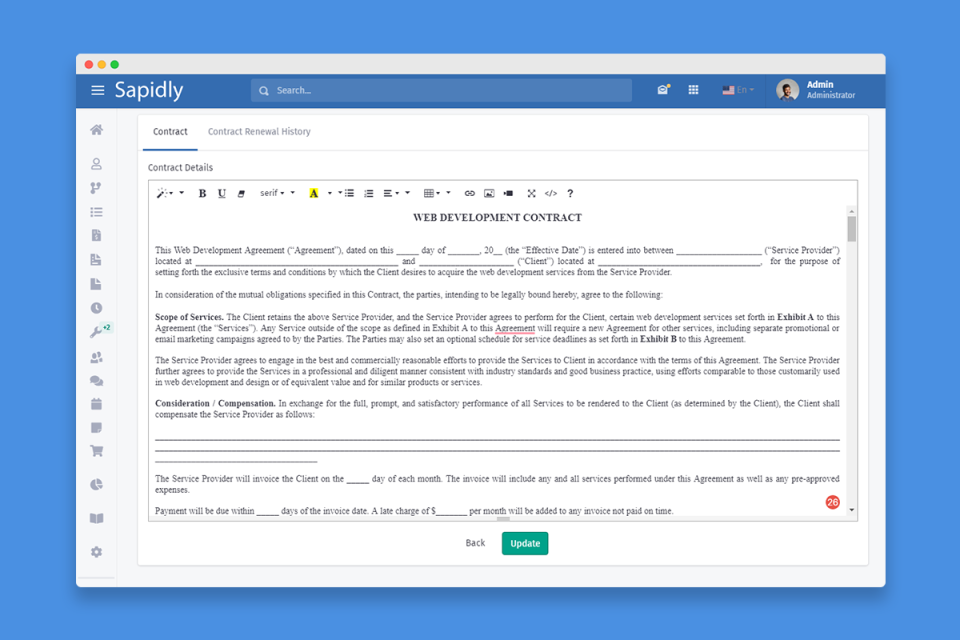 screenshot of Agiled