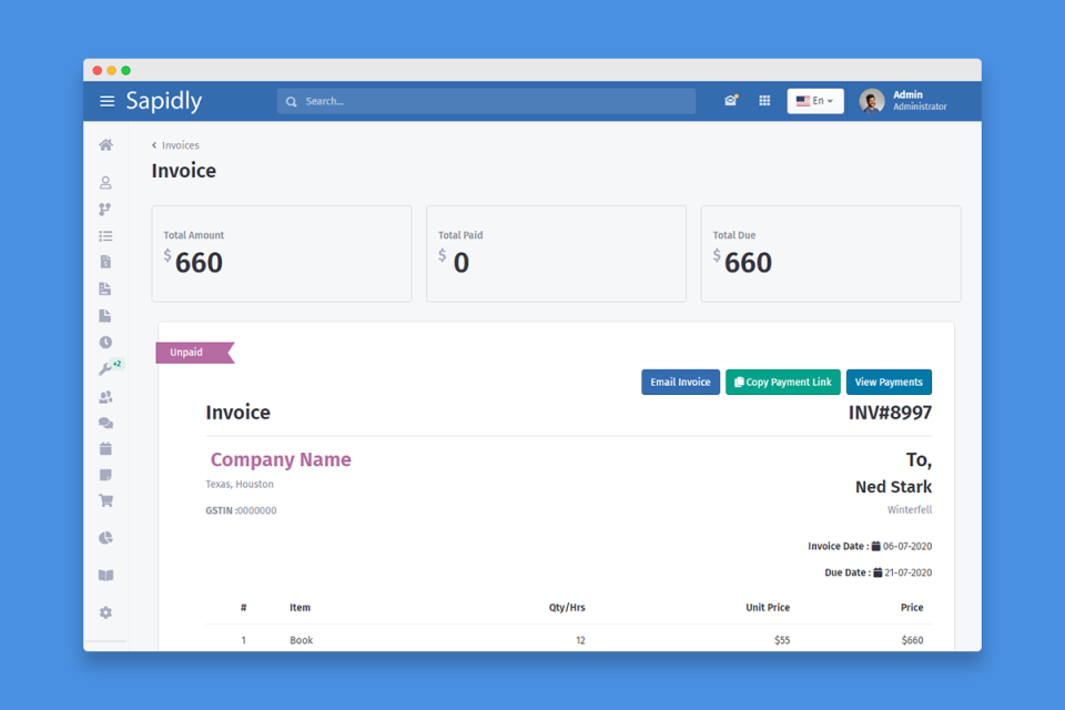 screenshot of Agiled