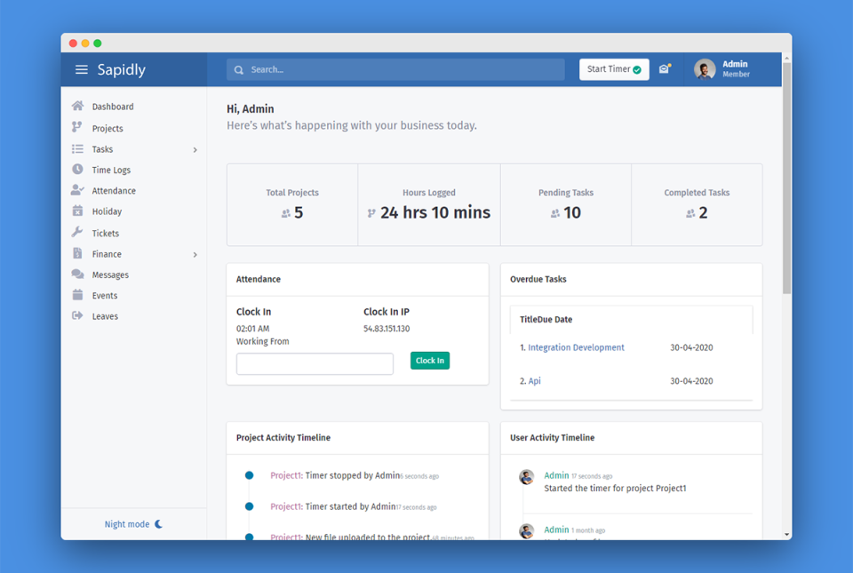 screenshot of Agiled
