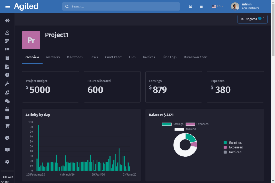screenshot of Agiled