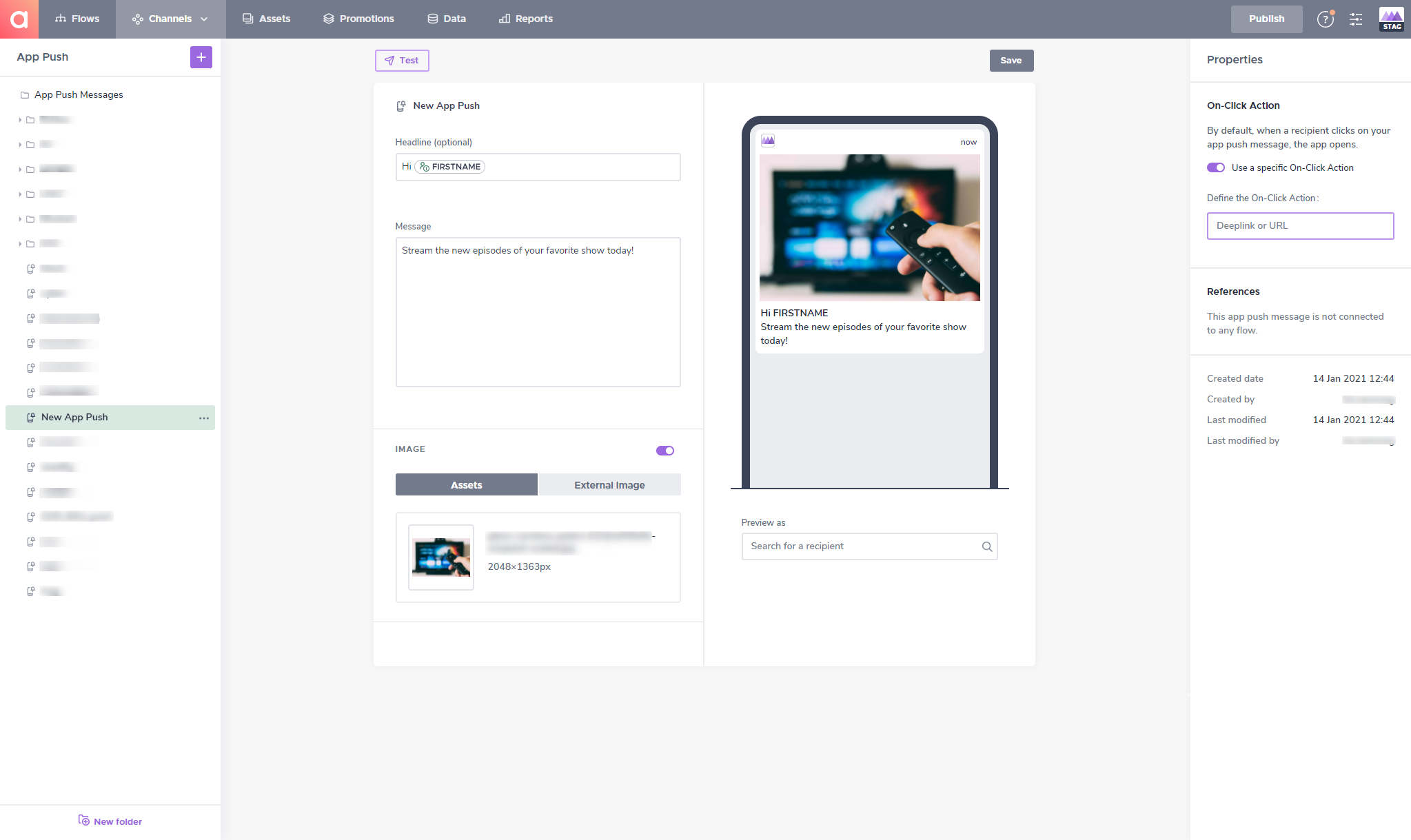 screenshot of Agillic