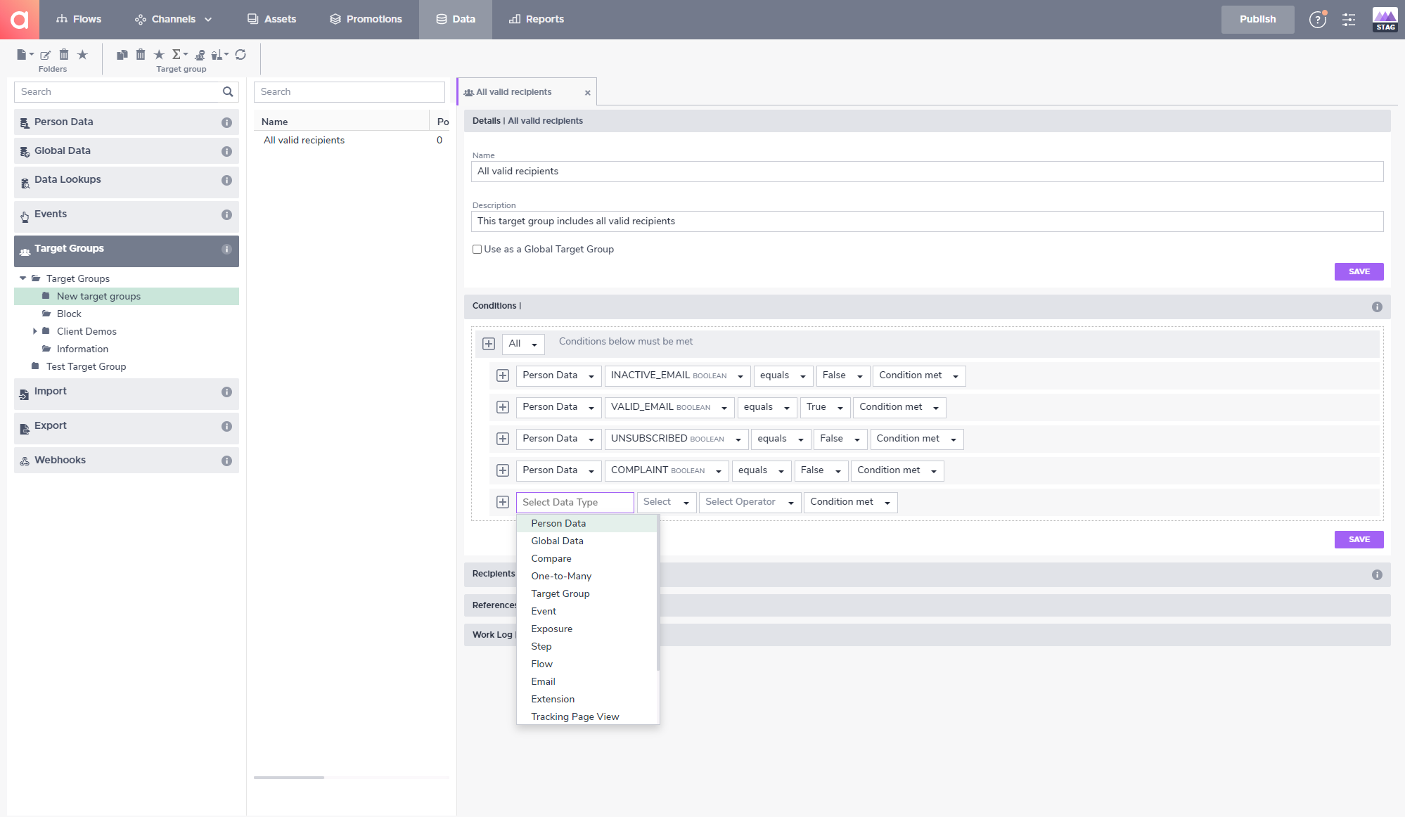 screenshot of Agillic