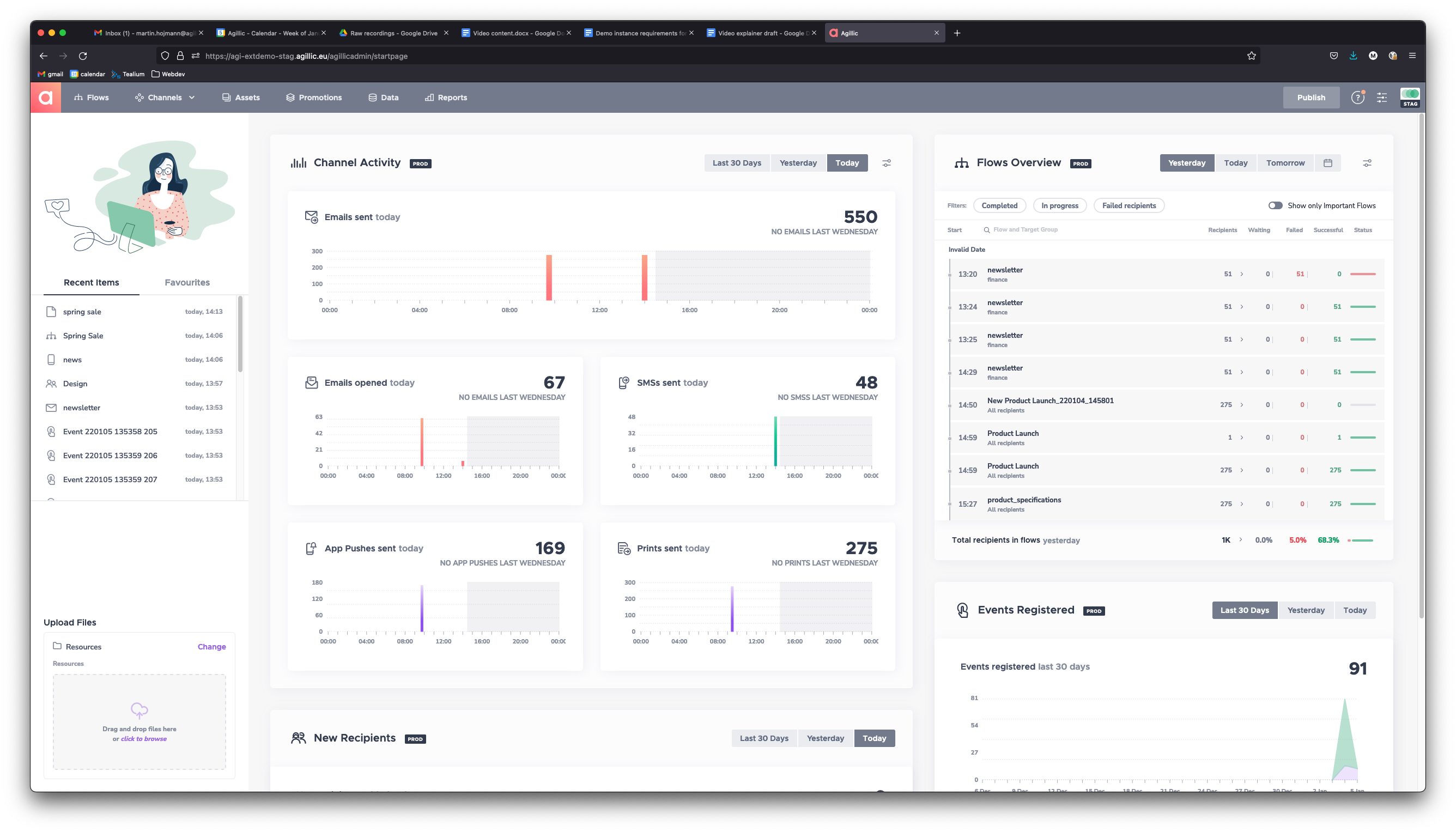 screenshot of Agillic