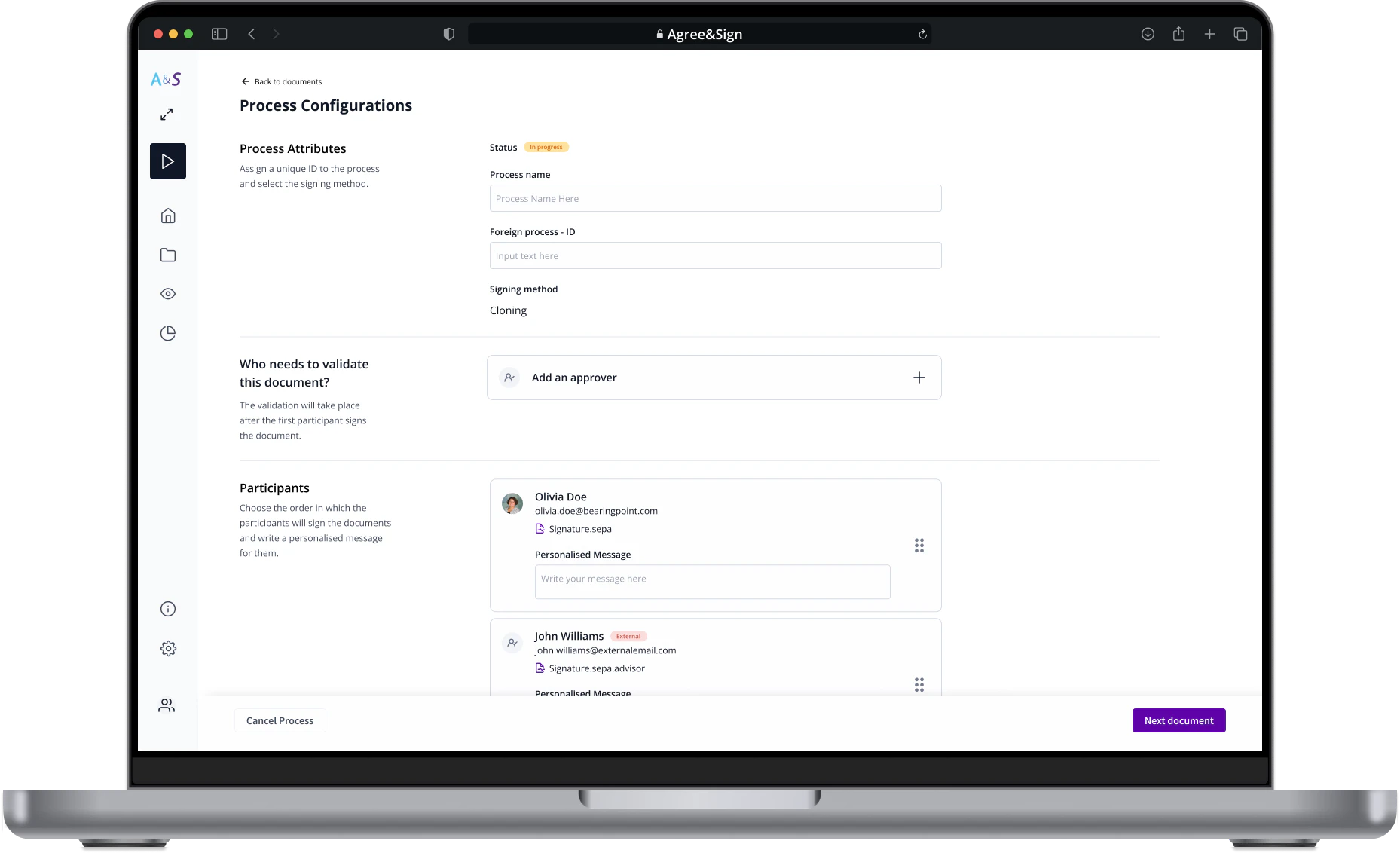 screenshot of Agree&Sign