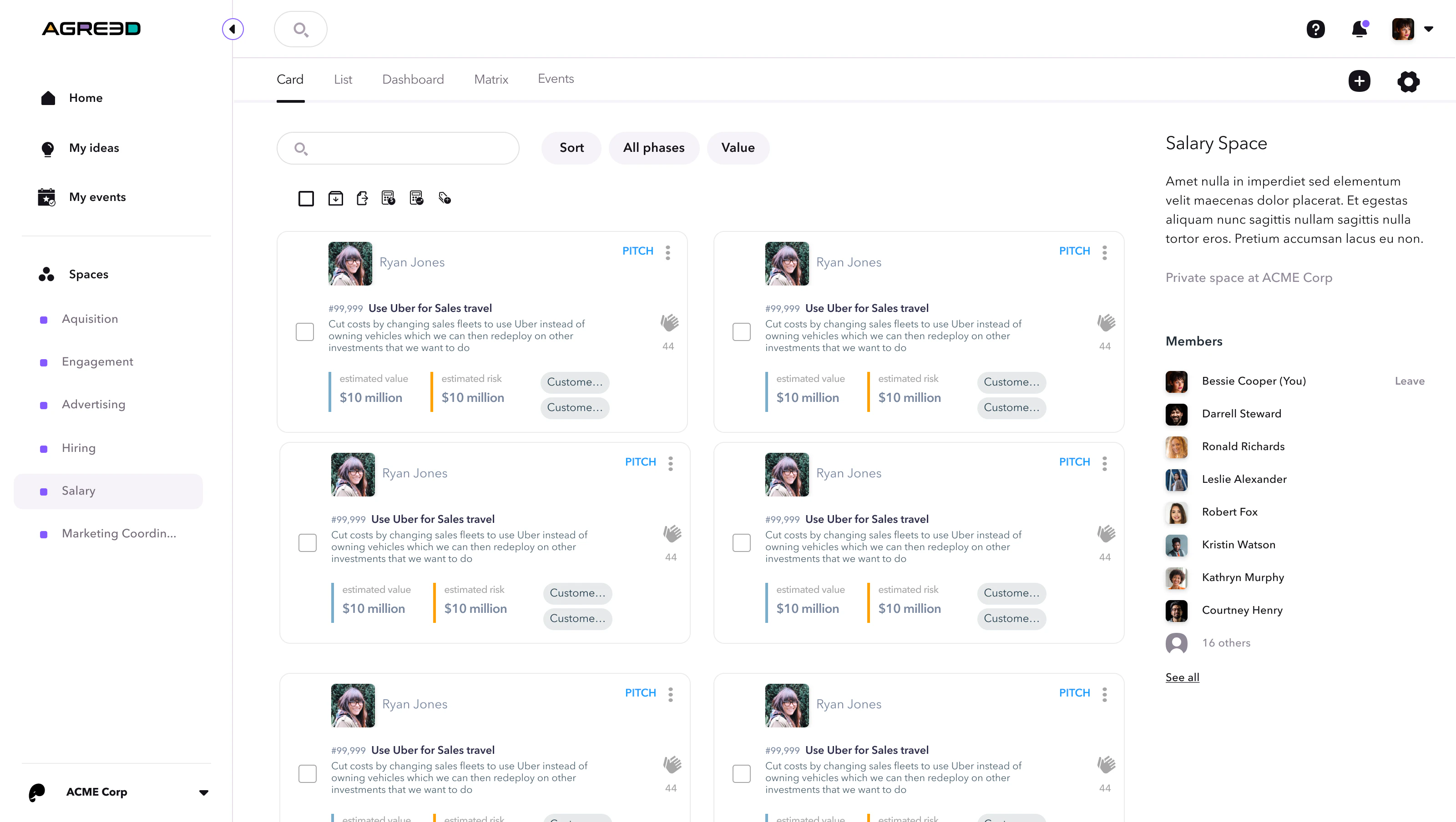 screenshot of Agreed