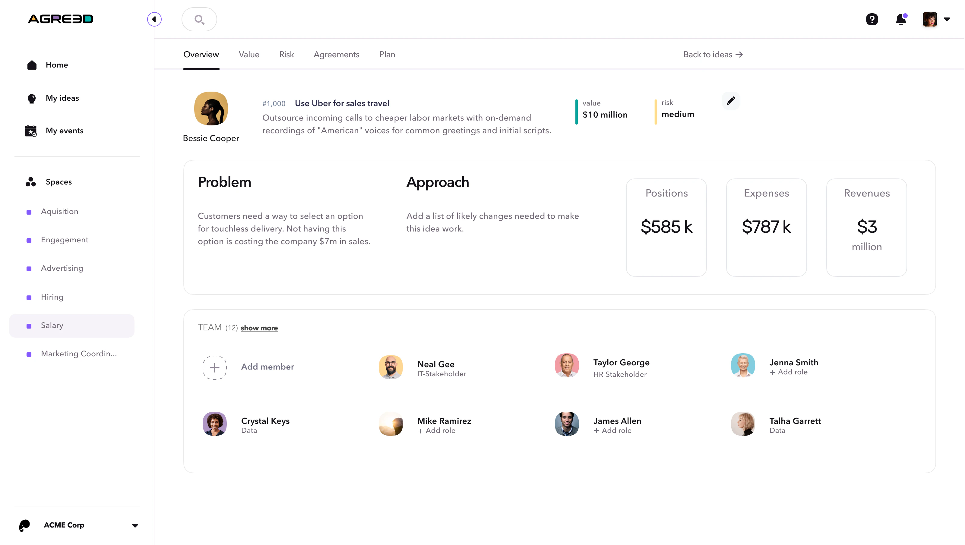 screenshot of Agreed