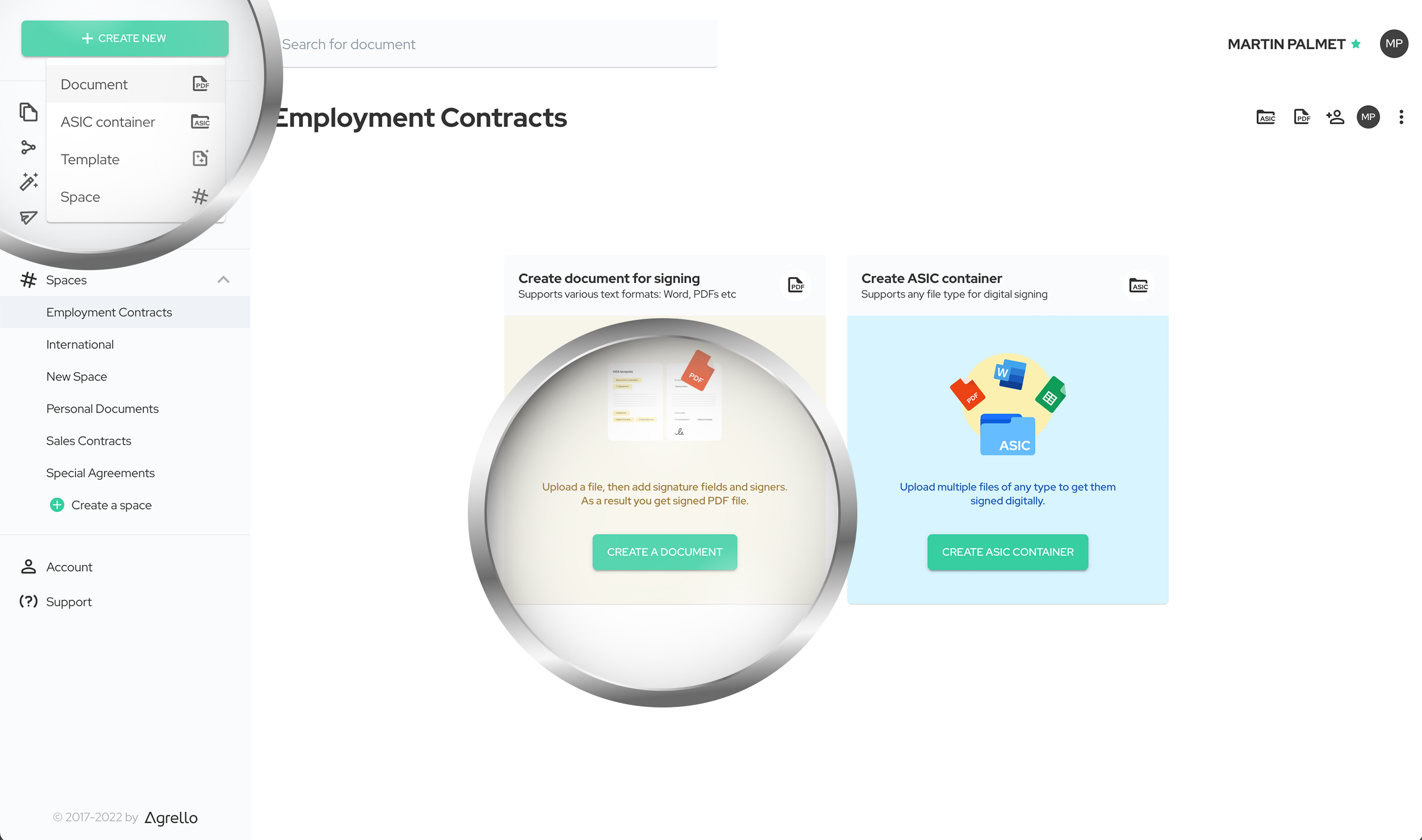 screenshot of Agrello