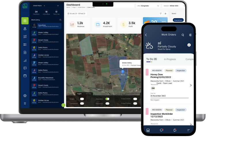 screenshot of AgriERP