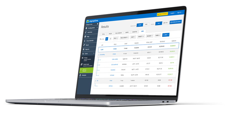 screenshot of Agroptima