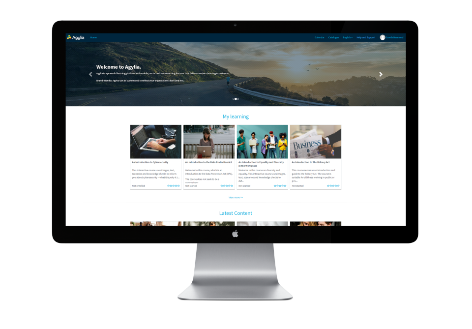 screenshot of Agylia