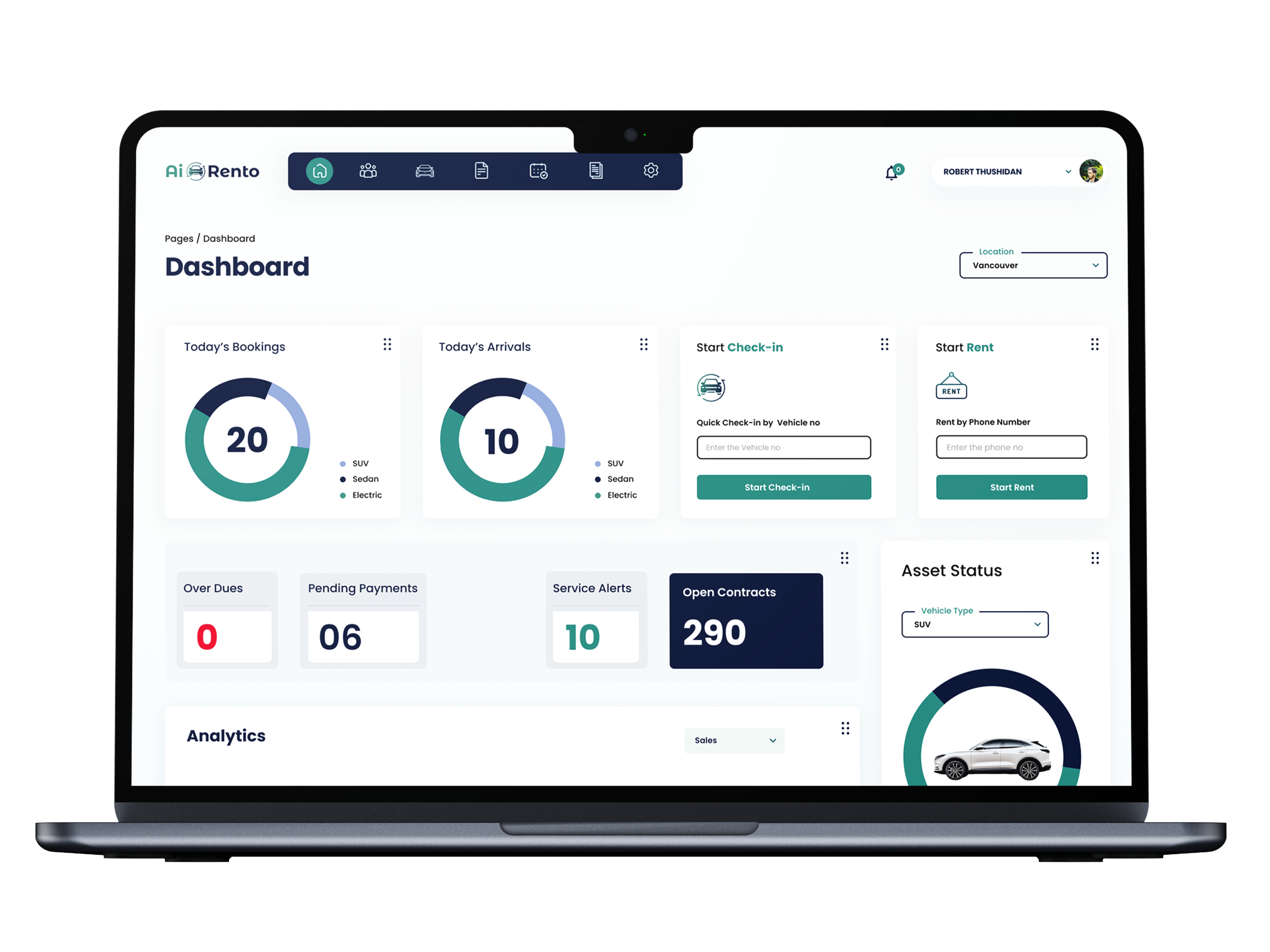 screenshot of AiRentoSoft