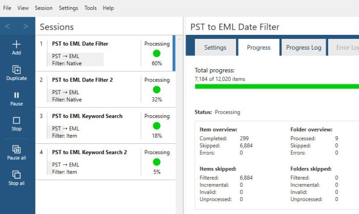 screenshot of Aid4Mail