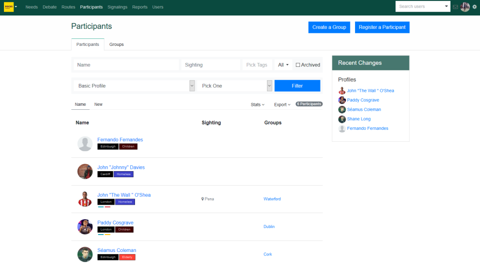 screenshot of AidHound