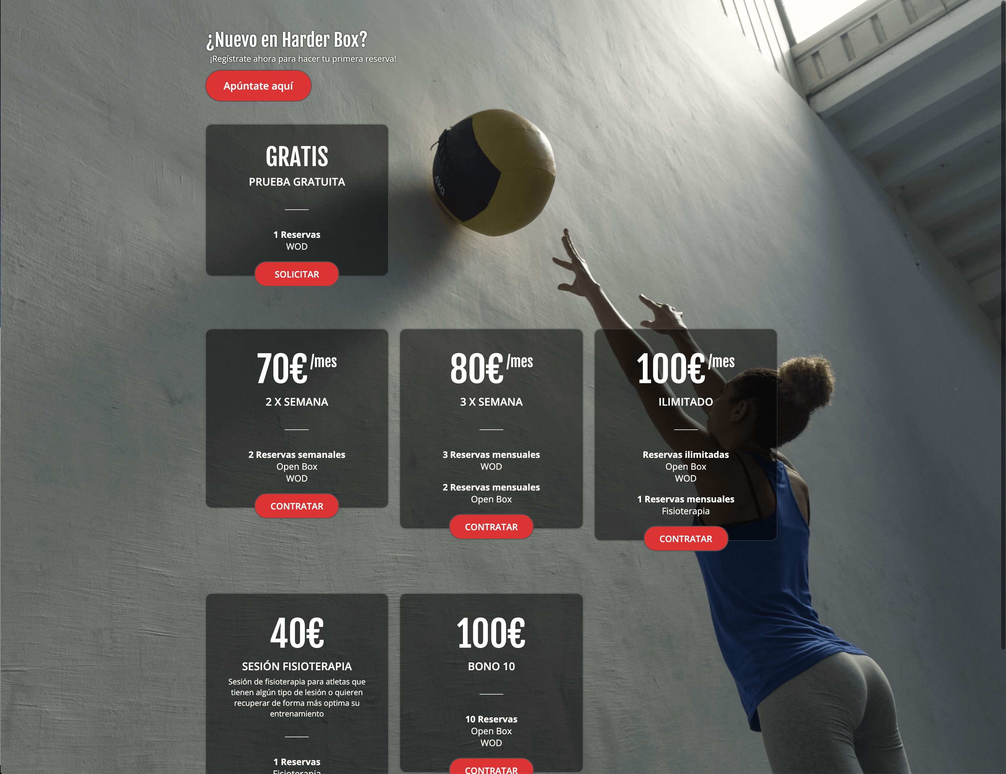 screenshot of AimHarder